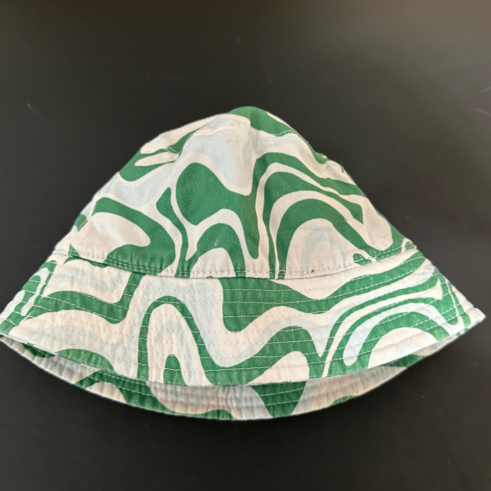 Sunday Best Green and White Patterned Bucket Hat